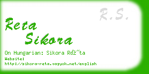 reta sikora business card